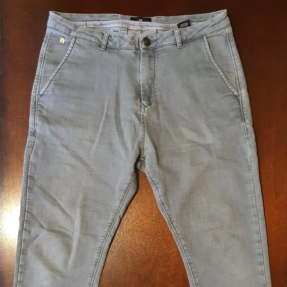 Scotch & Soda Grey Slim Denim Chinos - Picture 1 of 6